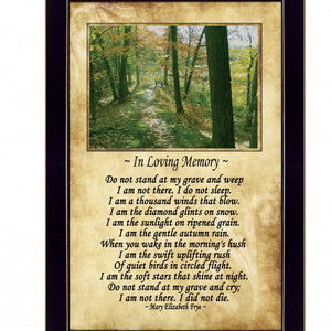 In Loving Memory Forest Black Framed Print Wall Art