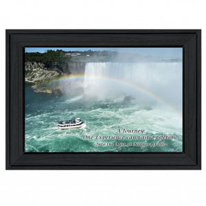 Into The Mist Niagara Falls Black Picture Frame Print Wall Art