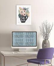 Coffee Break 1 White Framed Print Wall Art