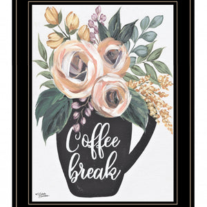 Coffee Break 2 Black Framed Print Wall Art