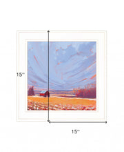 Slate Winter Sky 2 White Framed Print Wall Art