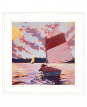 Small Sailboat 2 White Framed Print Wall Art