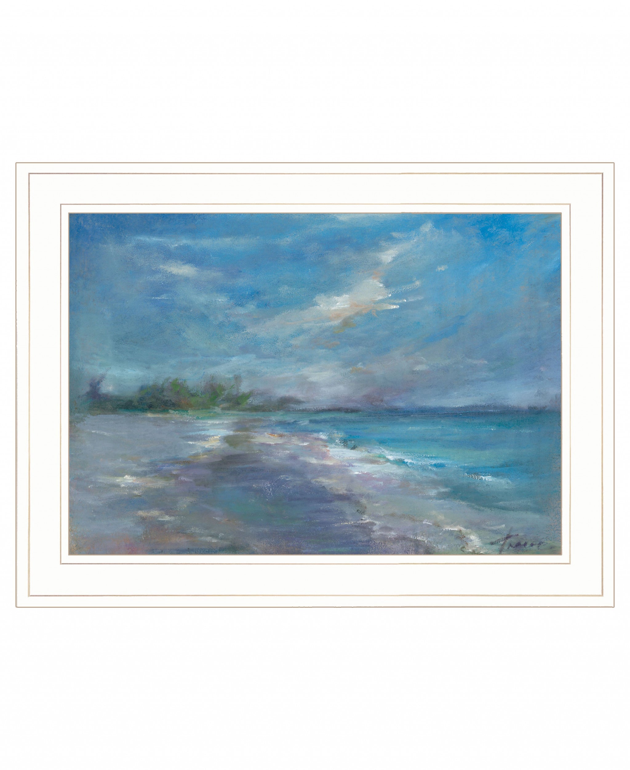 Serenity 3 White Framed Print Wall Art