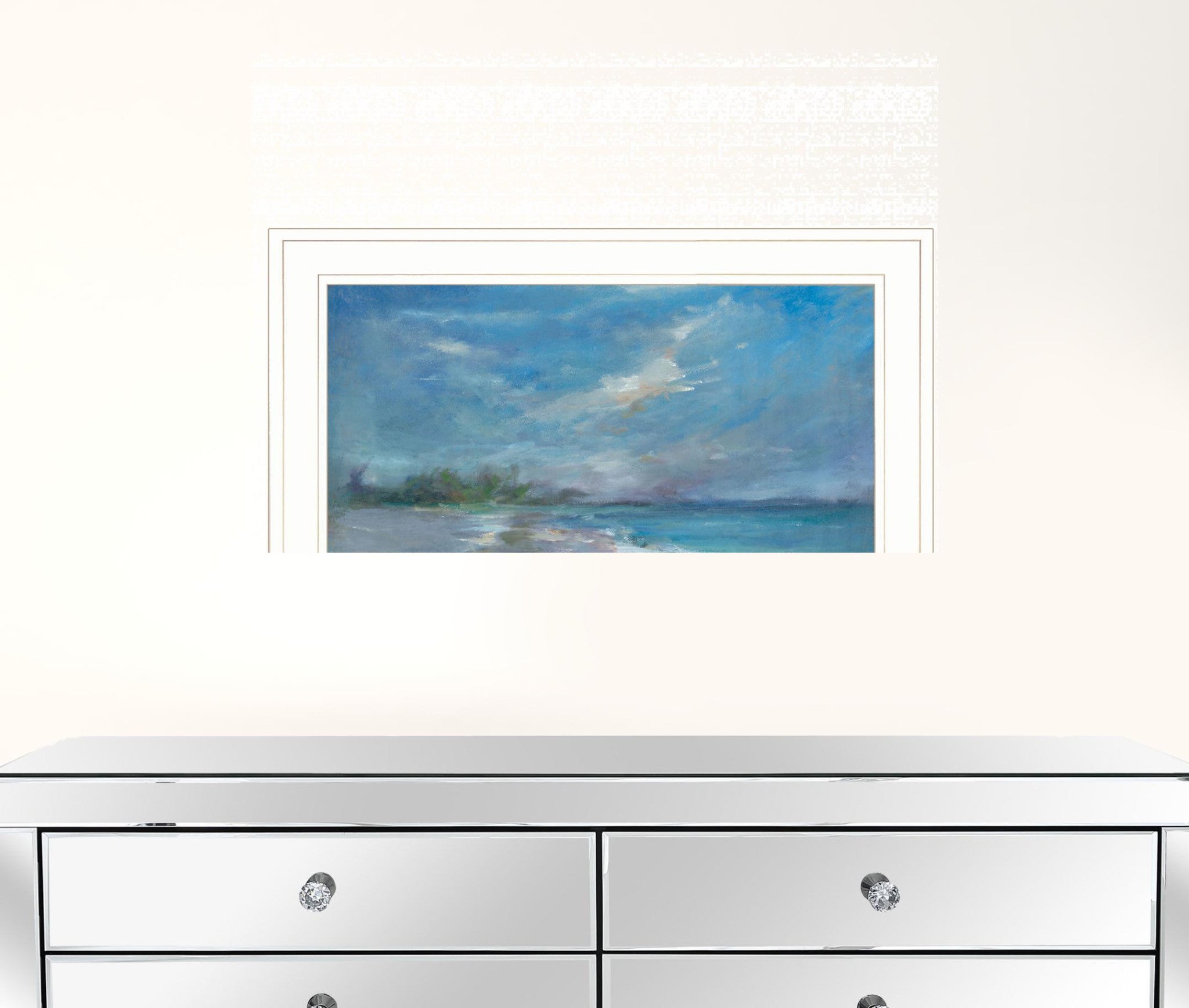 Serenity 3 White Framed Print Wall Art