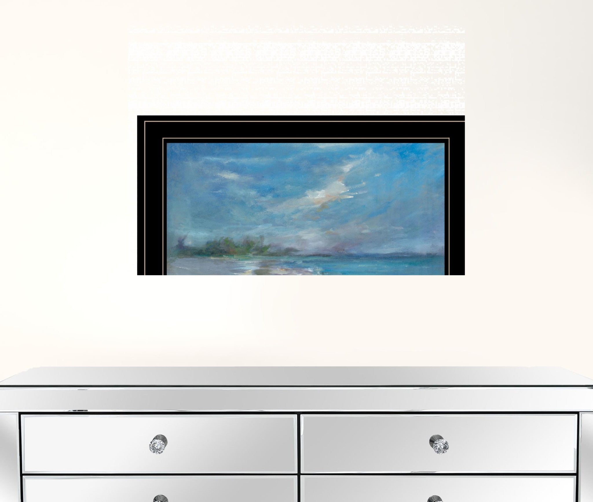 Serenity 4 Black Framed Print Wall Art