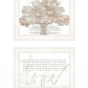 Set Of Two Love In The Moment White Framed Print Wall Art