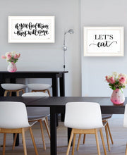 Set Of Two Lets Eat Or Feed Them 1 White Framed Print Wall Art