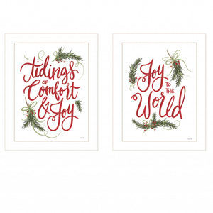 Set Of Two Lilac And Wild Plum Bouquet 1 White Framed Print Wall Art