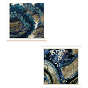 Set Of Two Geode Reef Pleasure 1 White Framed Print Wall Art