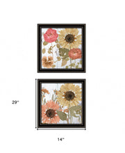 Set Of Two Earth To Petals 1 Black Framed Print Wall Art
