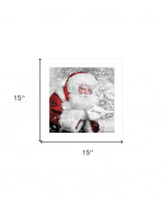 Santas Little Friends 2 White Framed Print Wall Art
