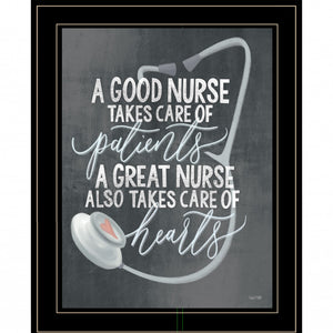 A Nurses Heart 2 Black Framed Print Wall Art