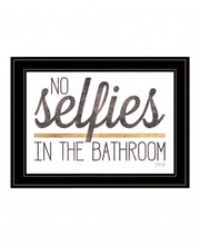 No Selfies In The Bathroom 6 Black Framed Print Wall Art