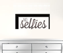 No Selfies In The Bathroom 6 Black Framed Print Wall Art