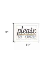 Please Seat Yourself 2 White Framed Print Wall Art