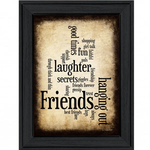 Friends 1 Black Framed Print Wall Art