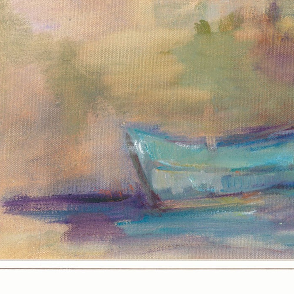 Rowboat Row 1 White Framed Print Wall Art
