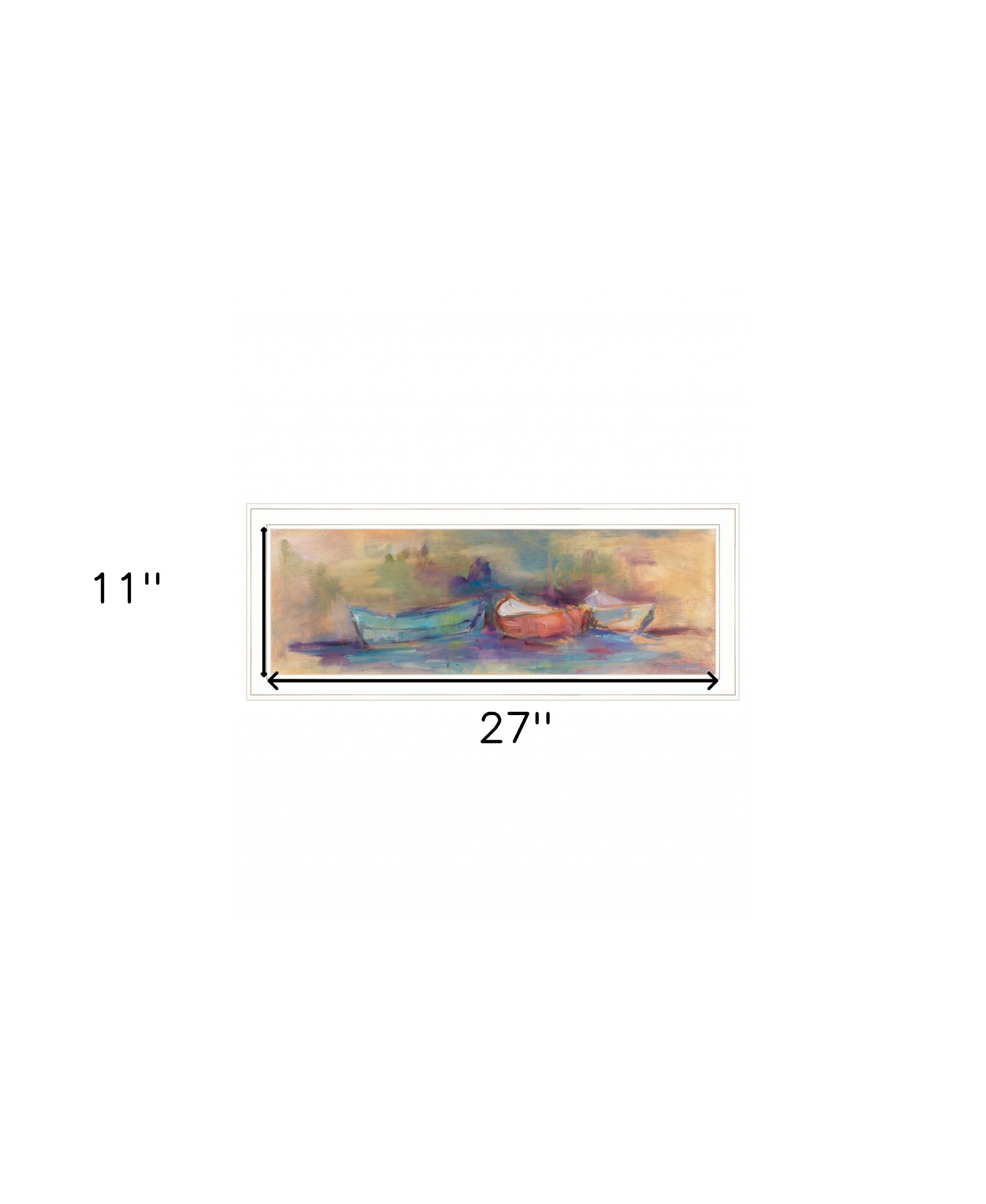 Rowboat Row 1 White Framed Print Wall Art