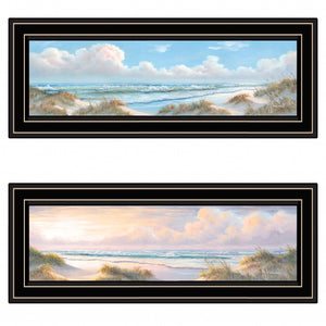 Set Of Two Nautical Boat 2 Black Framed Print Wall Art