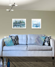 Set Of Two Lagoon Awaiting 2 White Framed Print Wall Art
