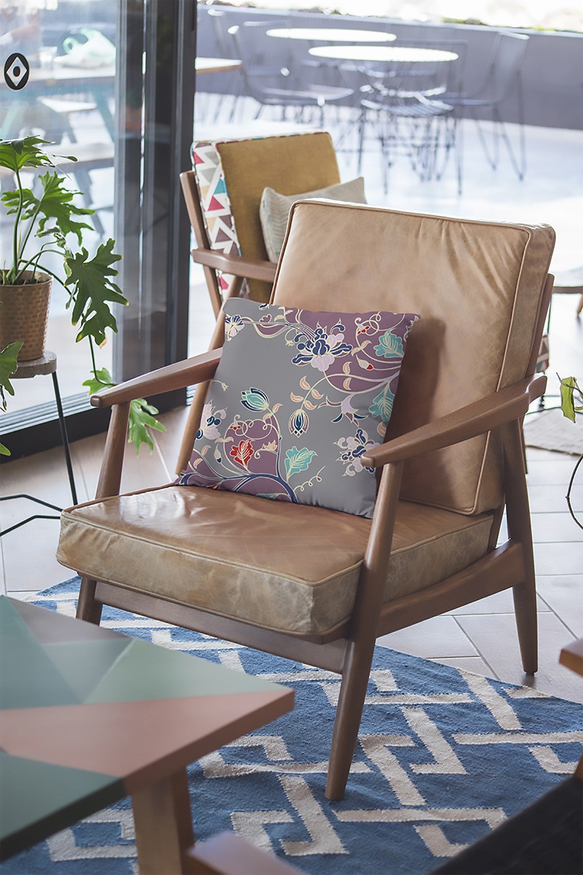 Cojín de gamuza con cremallera de jardín gris púrpura de 16 "