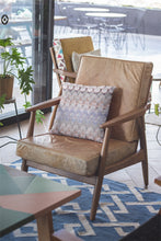 18” Orange Gray Hatch Zippered Suede Throw Pillow