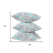 18” Gray Green Boho Paisley Suede Throw Pillow