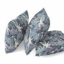 Cojín de gamuza tropical índigo púrpura de 16 