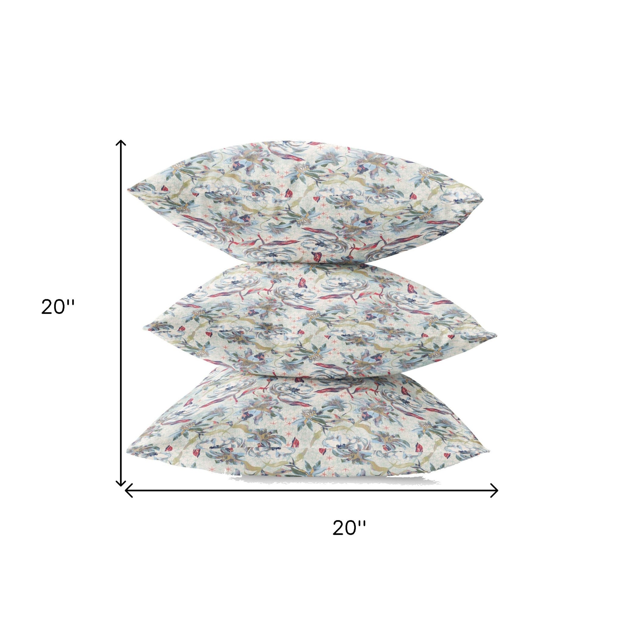 18" Light Green Gray Roses Suede Throw Pillow