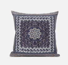 18” Gray Peach Holy Floral Suede Throw Pillow