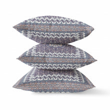 18” Gray Peach Holy Floral Suede Throw Pillow