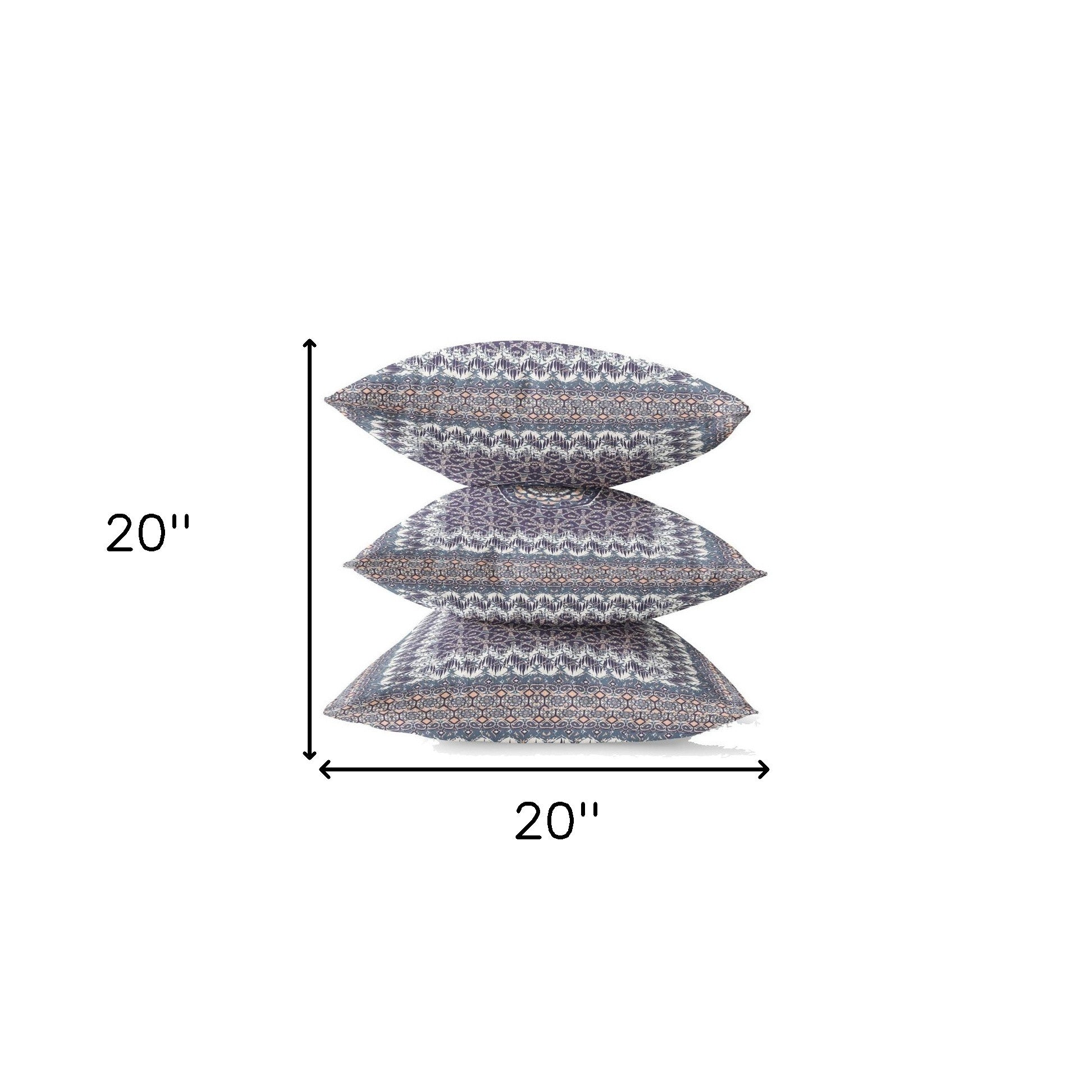 18” Gray Peach Holy Floral Suede Throw Pillow