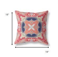 18” Red Cream Geo Tribal Indoor Outdoor Throw Pillow
