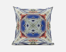 16” Cream Peach Geo Tribal Suede Throw Pillow