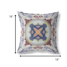 18” Gray Brown Geo Tribal Suede Throw Pillow