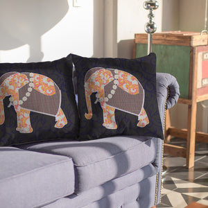 18” Orange Elephant Indoor Outdoor Throw Pillow