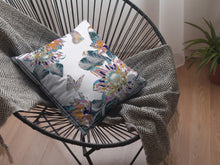 16” Pink White Butterfly Suede Throw Pillow