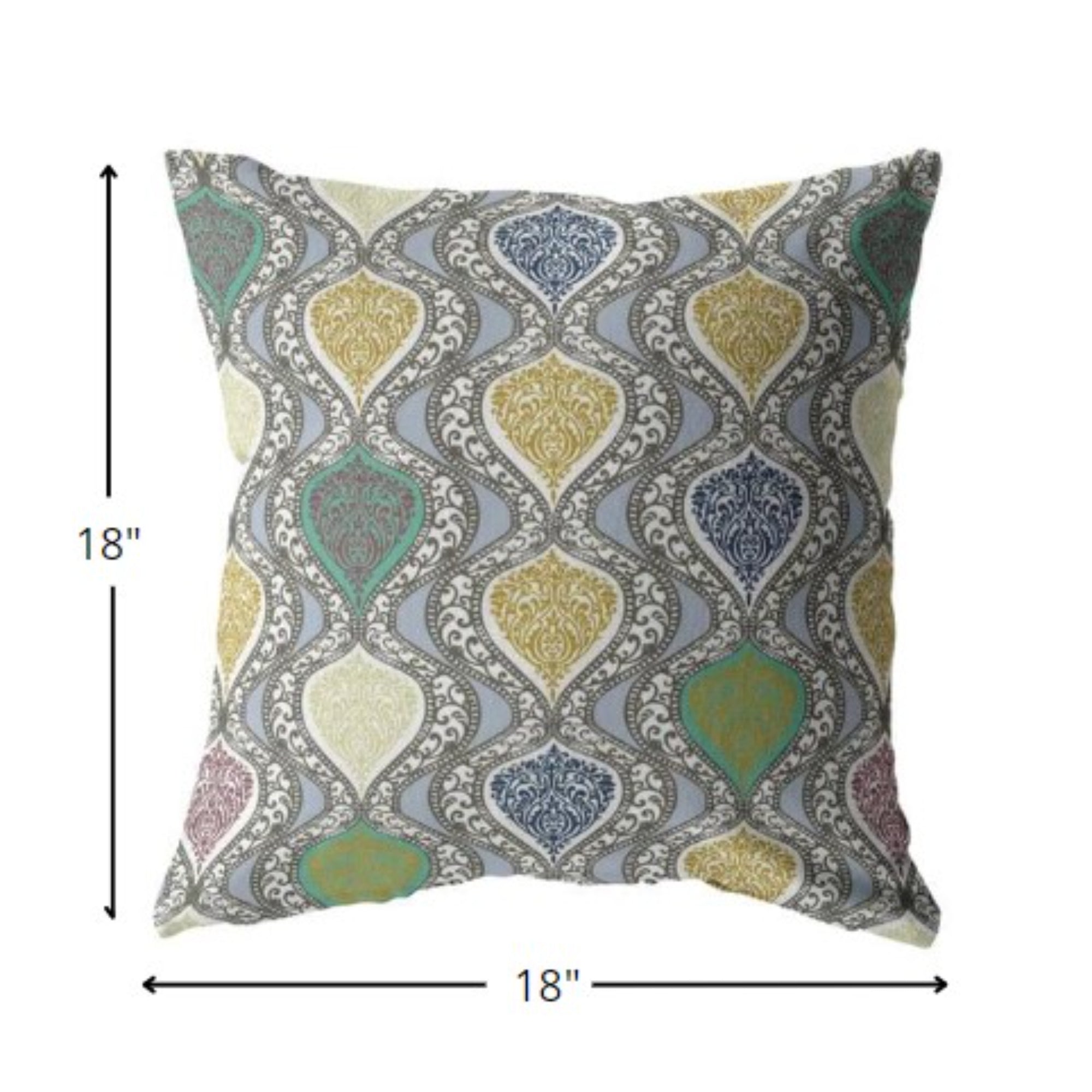 Cojín decorativo de gamuza gris dorado conopial de 18"