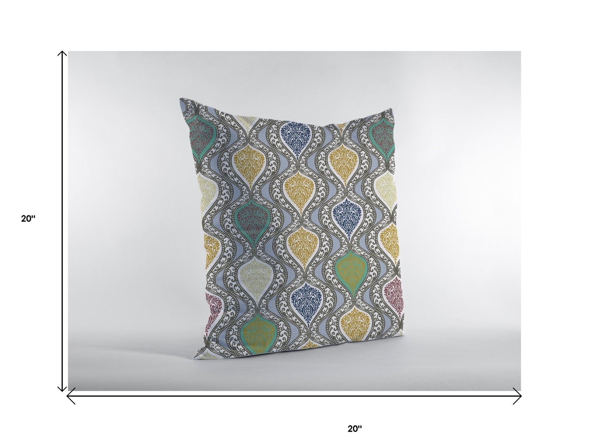 Cojín decorativo de gamuza gris dorado conopial de 18"