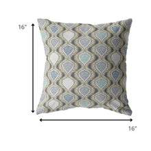 16” Gray Ogee Decorative Suede Throw Pillow