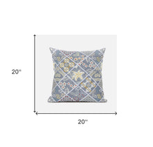 18” Gray Yellow Patch Suede Zippered Throw Pillow