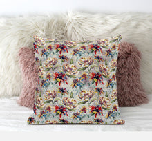 Cojín de gamuza con cremallera de rosas amarillas rojas de 16 