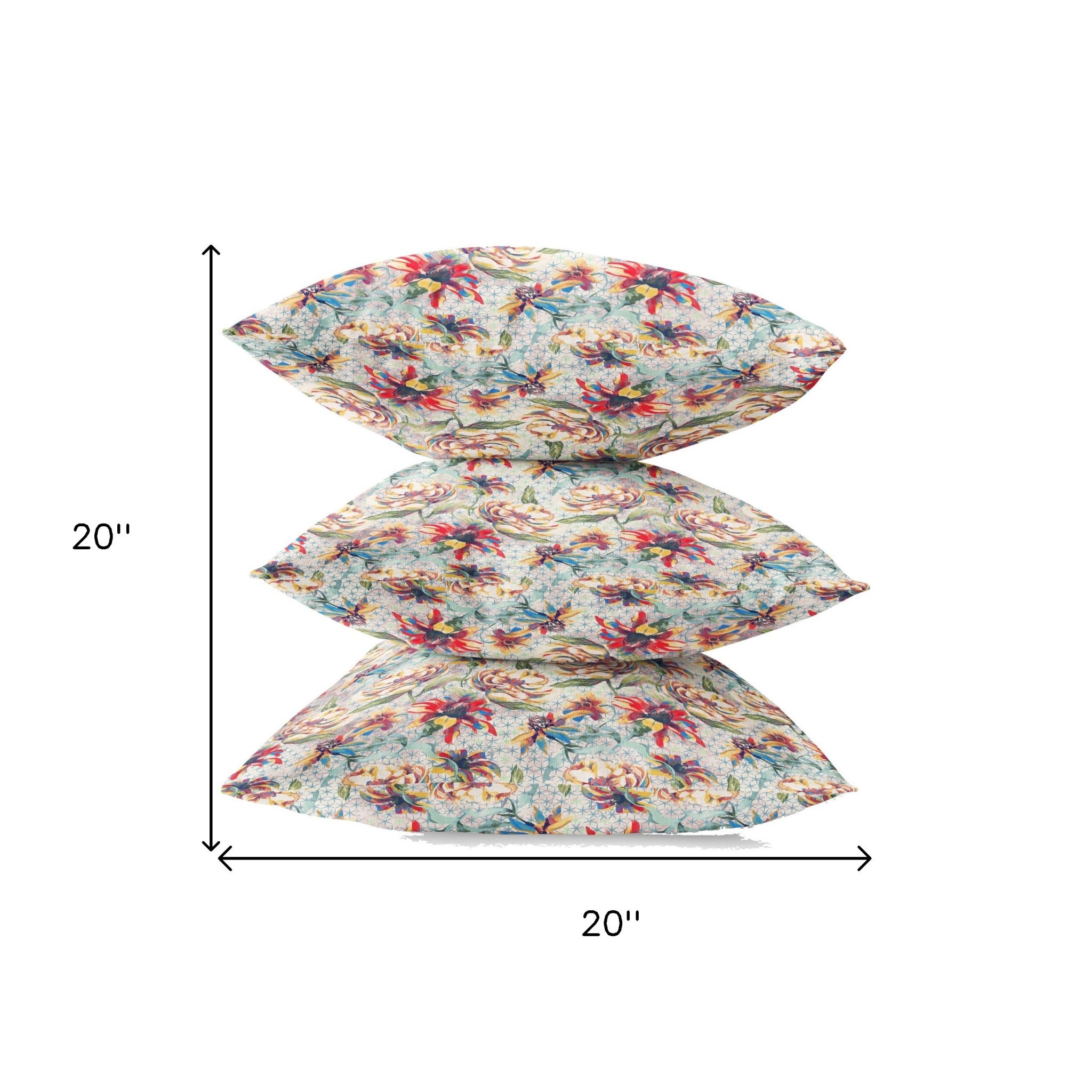 18” Red Yellow Roses Zippered Suede Throw Pillow