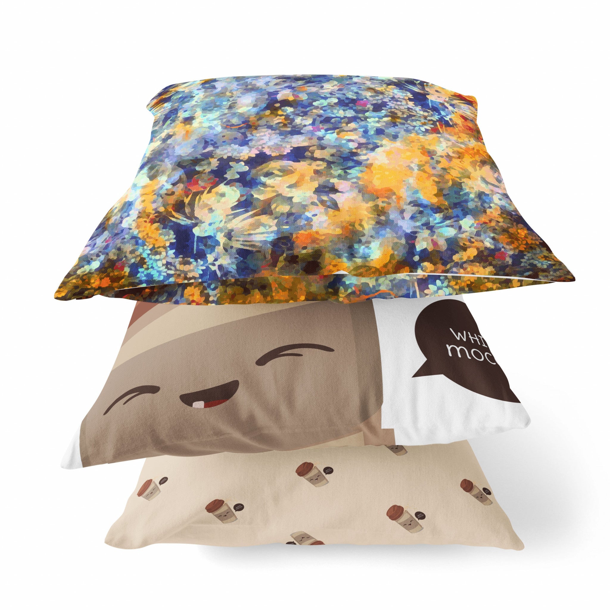 16 英寸橙色靛藍春季拉鍊絨面革抱枕