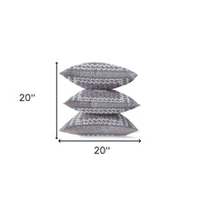 18” Gray Peach Holy Floral Zippered Suede Throw Pillow