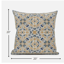 18” Gray Orange Paisley Zippered Suede Throw Pillow