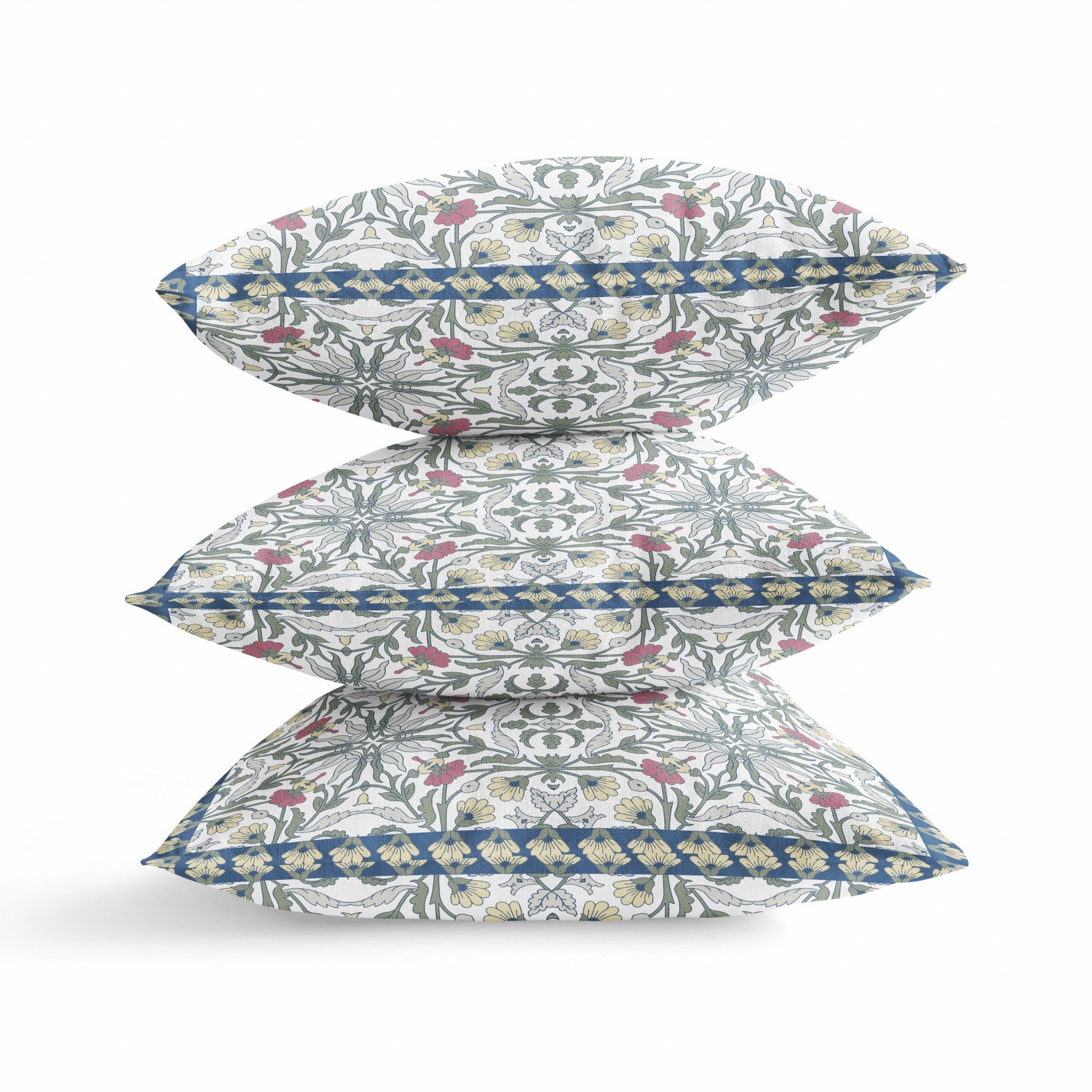 18” Pink Sage Paisley Zippered Suede Throw Pillow