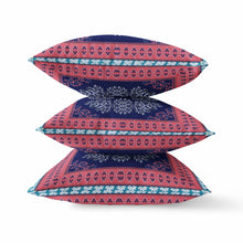 Cojín de gamuza con cremallera geométrico blanco azul claro de 16 