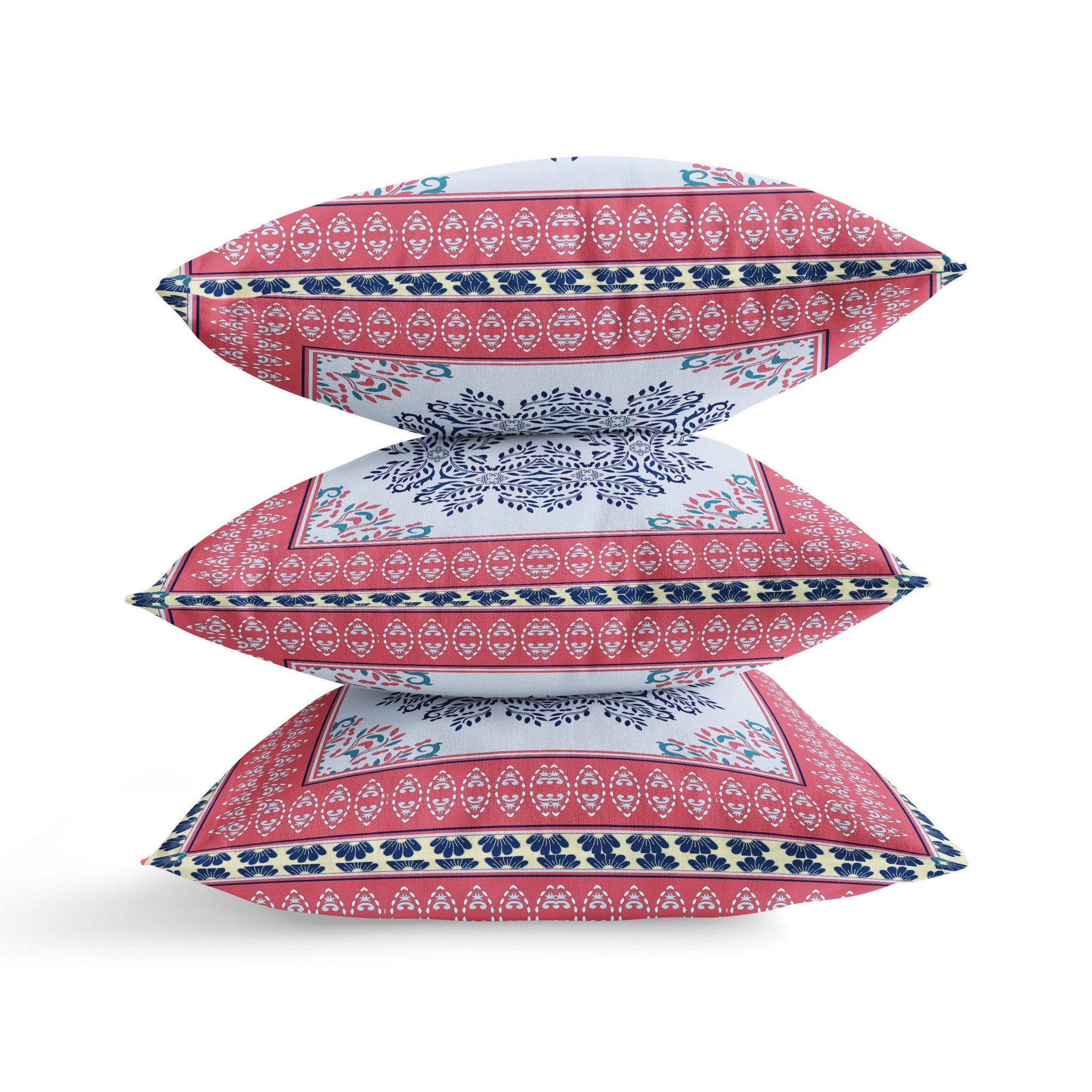 20" X 20" Muted Magenta Gold Geometric Zippered Suede Throw Pillow