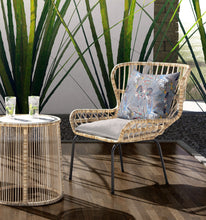 16” Indigo Gray Tropical Indoor Outdoor Throw Pillow